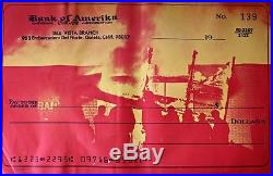 Burning Bank Of America Isle Vista Ca -anti Viet War Poster 1970 Original Scarce