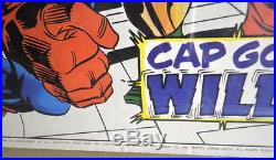 CAPTAIN AMERICA CAP GOES WILD POSTER MARVELMANIA 1970 Kirby Art Mail Order ONLY