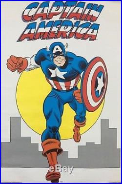 CAPTAIN AMERICA MARVELMANIA 1974 Vintage Marvel comics poster 22x30 JOHN ROMITA