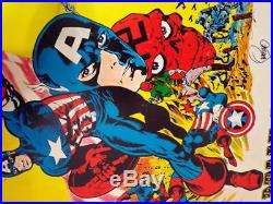 CAPTAIN AMERICA MATTED POSTER MARVELMANIA 1970 HAND SIGNED by Jim Steranko Rare