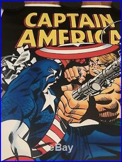 CAPTAIN AMERICA Poster'CAP GOES WILD' Marvelmania 1969 Kirby art Rare Mail Only