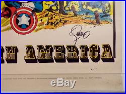 CAPTAIN AMERICA Poster Marvelmania 1970 HAND SIGNED Jim Steranko Rare Mail Only