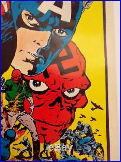 CAPTAIN AMERICA Poster Marvelmania 1970 HAND SIGNED Jim Steranko Rare Mail Only