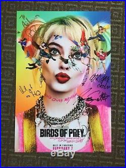CAST SIGNED BIRDS of PREY 2019 NYCC Margot Robbie BOP movie Harley Quinn DC auto