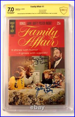 CBCS 7.0 FN/ VF Family Affair #1, 1970, with Poster Attached Signed by 2 in Cast