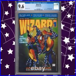 CGC 9.6 Wizard #1 Spider-Man McFarlane poster 1991 magazine The Guide to Comics