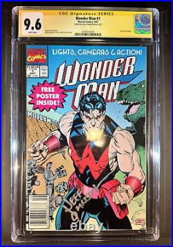 CGC 9.6 Wonder Man #1 (1991) SIGNED BY JEFF JOHNSONNEWSSTANDOPTIONED
