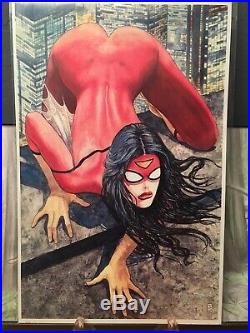COMBO Spider-woman #1 (Milo Manara) CGC 9.8 Comic + Poster + Pin