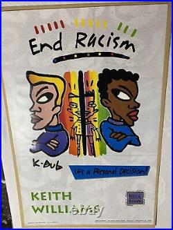 COMIC BOOK ARTIST KEITH WILLIAMS END RACISM 35 X 23 Huge GALLERY PRINT POSTER