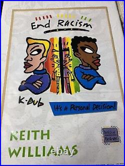 COMIC BOOK ARTIST KEITH WILLIAMS END RACISM 35 X 23 Huge GALLERY PRINT POSTER