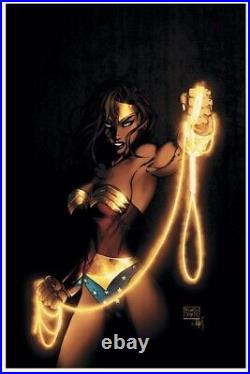 COMIC BOOK POSTER Wonder Woman Gold Rope Identity Crisis Michael Turner DC 2005