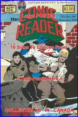 COMIC READER 1981 Doc Savage SPIRIT = POSTER Comic Book 10 SIZES 17 4.5 FEET