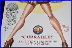 CURRAHEE A Salute to the 506th 101st Airborne Signed/Sketch Billy Tucci Framed