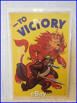 Canadian World War II Poster To Victory Wilcox Vintage
