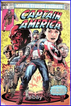 Captain America 2011 Mondo Screen Print Poster Martin Ansin LE 230/320 Marvel