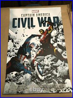 Captain America Civil War Movie Print Poster by Jae Lee comic art Mondo AP LE10