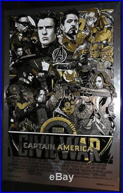 Captain America Civil War Vibranium Metal Variant Mondo Sample Poster 2017