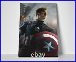 Captain America Movie Poster or Canvas Captain America Marvel Wall Art