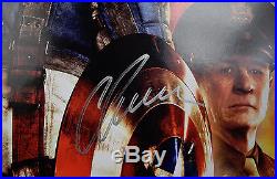 Captain America Original Movie Poster Signed 7x Chris Evans Hayley Atwell