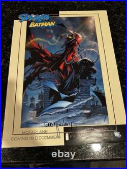 Capullo SPAWN BATMAN MCFARLANE ART PROMO POSTER IMAGE Signed Todd McFarlane