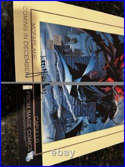 Capullo SPAWN BATMAN MCFARLANE ART PROMO POSTER IMAGE Signed Todd McFarlane