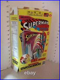 Cereal box 1979 HONEYCOMB DC comic book Superman free action poster premium