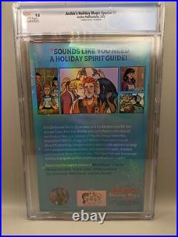Cgc 9.8 Archies Holiday Magic Special Elf Movie Poster Blue Foil Variant Rare
