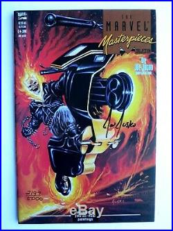 Complete Set of 4 MARVEL MASTERPIECES Poster Books Auto. Artist JOE JUSKO withCOA