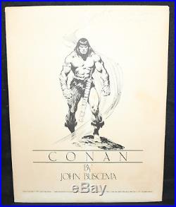 Conan Portfolio Plates Six 1980 #967 / 2000 Signed by John Buscema