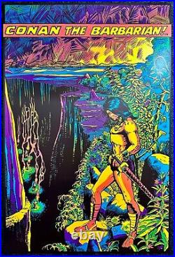 Conan the Barbarian! Black Light Marvel Comic Poster by Barry Windsor-Smith