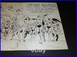 Cover Wraparound Mounted Production Stat DC Super Hero Poster Book 1978