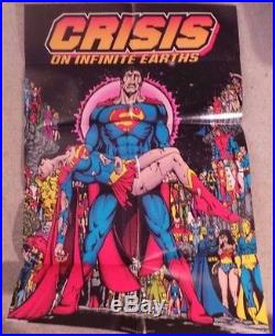 Crisis on Infinite Earths RARE HC Slipcover DC Supergirl Poster Near Mint