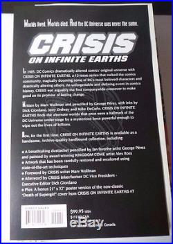 Crisis on Infinite Earths RARE HC Slipcover DC Supergirl Poster Near Mint
