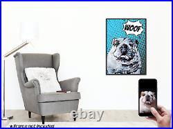 Custom Pet Portrait Canvas Or Poster Print. Comic book Pop Art. Custom dog gift