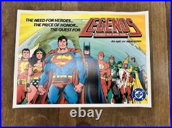 DC Comics Legends Promo Poster 1986 John Byrne Linen Backed