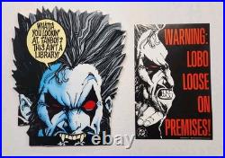 DC Comics Lobo Store Counter Display Poster Sign Promo 1990 Unused Simon Bisley