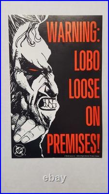 DC Comics Lobo Store Counter Display Poster Sign Promo 1990 Unused Simon Bisley
