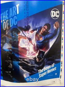 DC Comics Poster Book Jacket Proof Batman Superman Wonder Woman Harley Quinn DC Comics Poster Book Jacket Proof Batman Superman Wonder Woman Harley Quinn