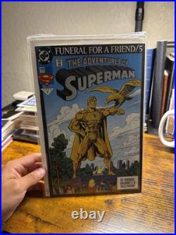 DC Comics Superman Supergirl Comic Book Lot Funeral for a Friend #490 Poster