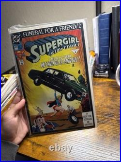 DC Comics Superman Supergirl Comic Book Lot Funeral for a Friend #490 Poster
