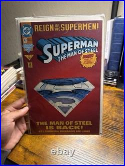 DC Comics Superman Supergirl Comic Book Lot Funeral for a Friend #490 Poster