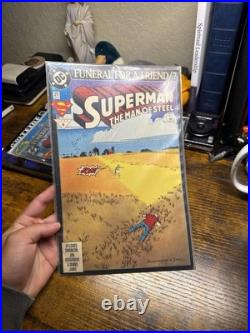 DC Comics Superman Supergirl Comic Book Lot Funeral for a Friend #490 Poster