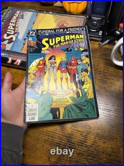 DC Comics Superman Supergirl Comic Book Lot Funeral for a Friend #490 Poster