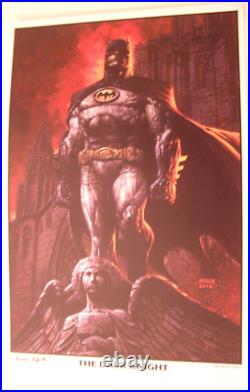DC's Batman The Dark Knight Poster 17 X 11 SIGNED by David Finch NYCC 2012 NEW