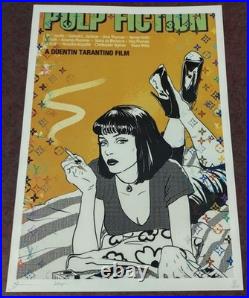DEATH NYC ltd ed signed graffiti art print 45x32cm Pulp Fiction Movie Poster DEATH NYC ltd ed signed graffiti art print 45x32cm Pulp Fiction Movie Poster