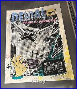 DENIAL? PANIC in PARADISE POSTER 18x24 EARLY SCREENPRINT /15 SIGNED 2013