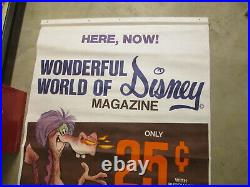 DISNEY Sword in the Stone DRAGON 1968 Gulf Gas 6' store sign poster comic book A