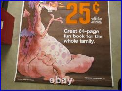 DISNEY Sword in the Stone DRAGON 1968 Gulf Gas 6' store sign poster comic book B