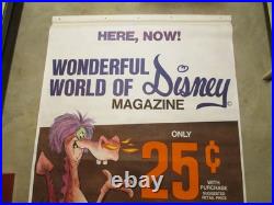 DISNEY Sword in the Stone DRAGON 1968 Gulf Gas 6' store sign poster comic book B