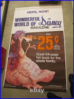 DISNEY Sword in the Stone DRAGON 1968 Gulf Gas 6' store sign poster comic book C